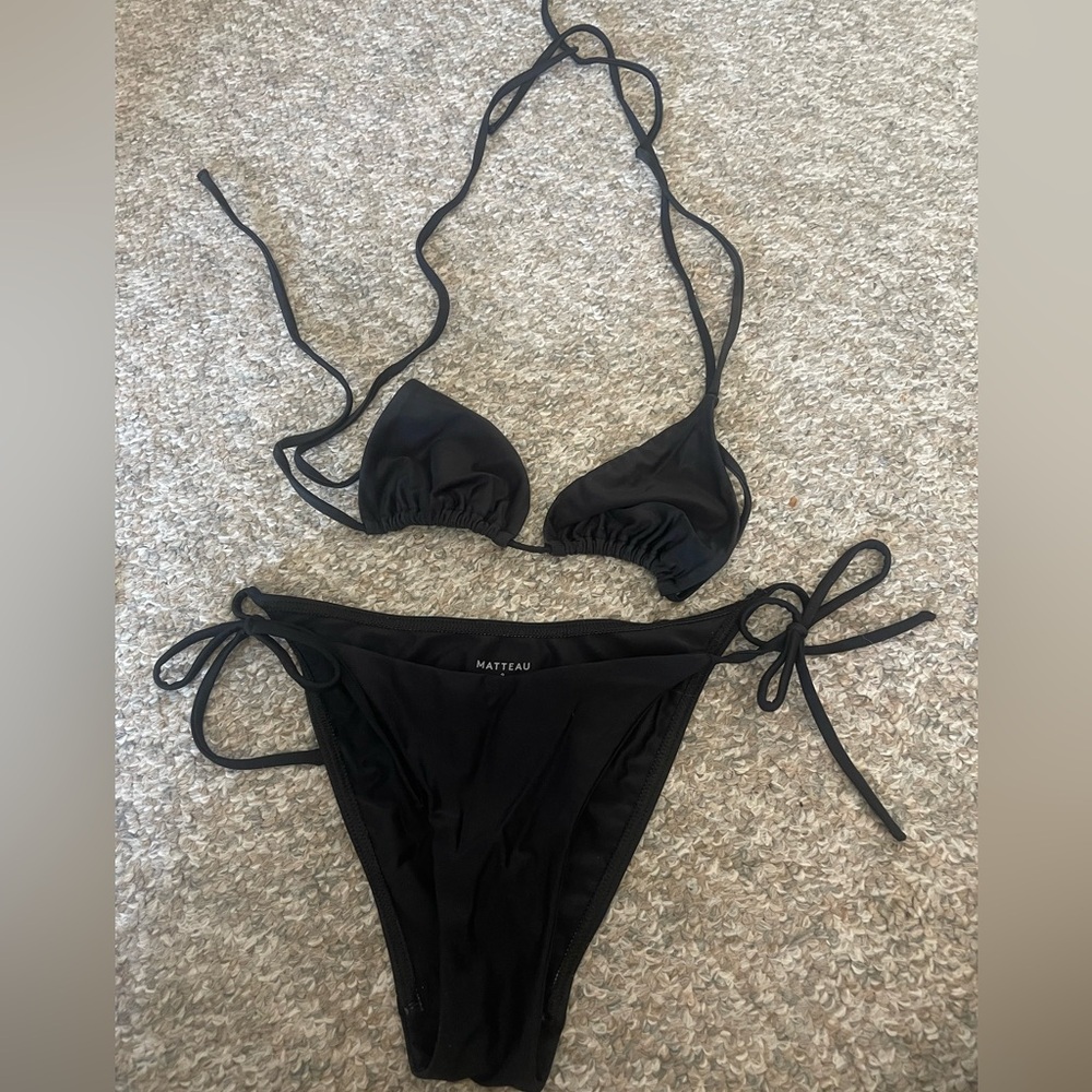 Matteau Black Classic String Bikini